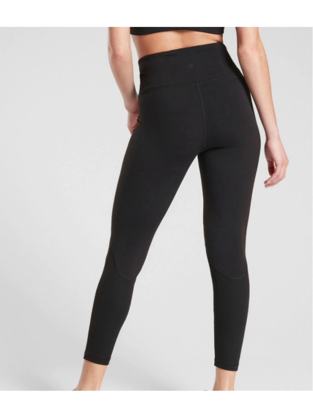 Athleta Rise Up Rib 7/8 Tight in Powervita, BLACK SIZE Small high rise - Picture 4 of 12